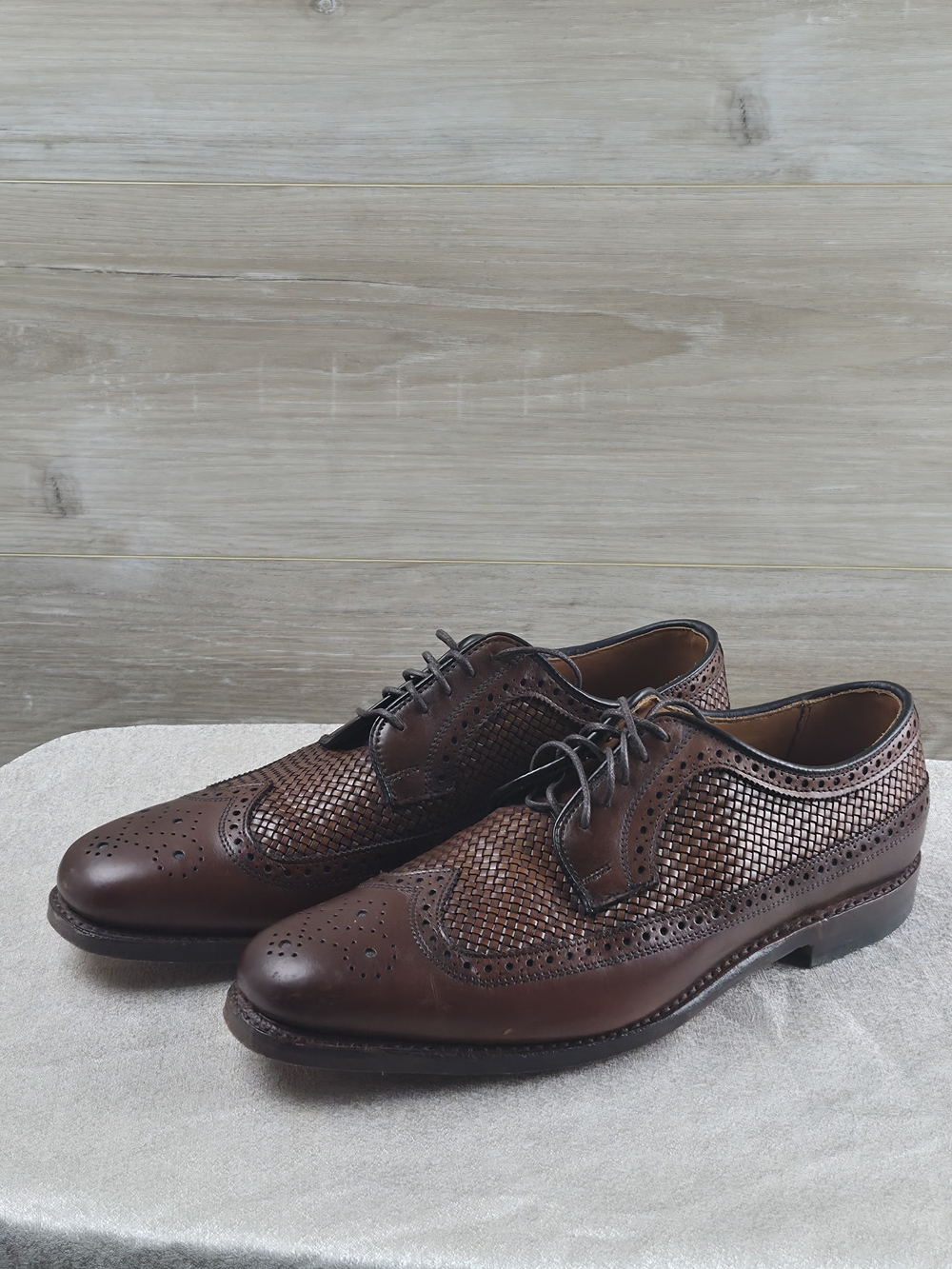 Allen Edmonds Park Avenue Brown Leather Cap Toe Oxford Dress Shoes Men's Size 10